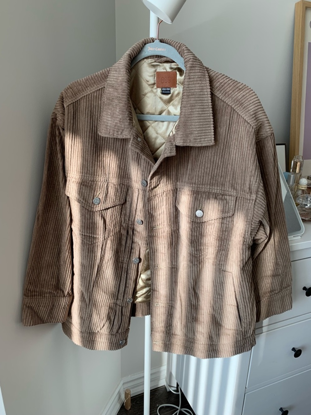 BDG Oversized Barn Jacket - Corduroy & Satin